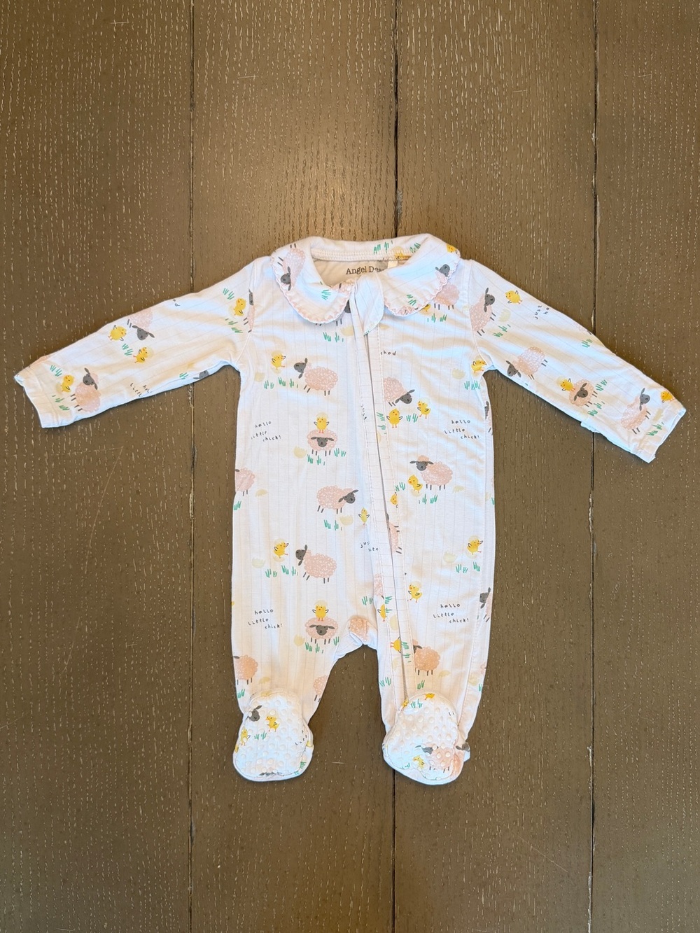 Angel Dear Baby Girls’ Long-Sleeve Bamboo Footed Sleeper Onesie • Size Newborn